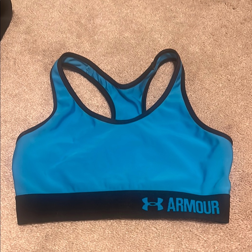 Under Armour Blue Swim Top Racerback Design